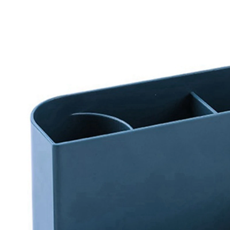 1 шт. Синий поворотный стол для хранения канцелярских принадлежностей для дома, офиса, хранения канцелярских принадлежностей Изображение 1 