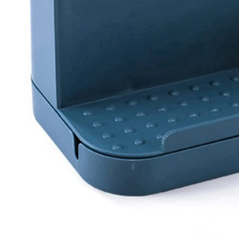 1 шт. Синий поворотный стол для хранения канцелярских принадлежностей для дома, офиса, хранения канцелярских принадлежностей Изображение 3 