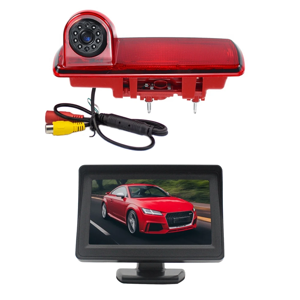 170 градусов Резервная камера заднего вида Стоп-сигнал и 4,3-дюймовый монитор для Renault Trafic Opel/Vaxhall Vivara Custom 2014