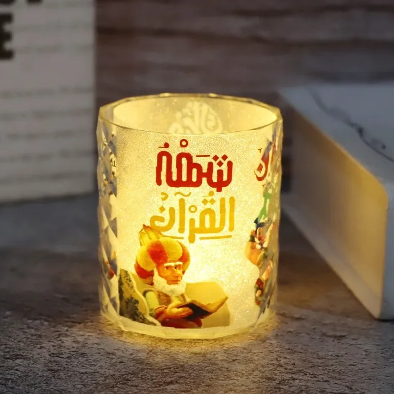 2023 Ид Мубарак Декор Светодиодная свеча Чашка с огнями Ид аль-Адха Подарки Исламский мусульманский фестиваль Украшения для дома Изображение 1 