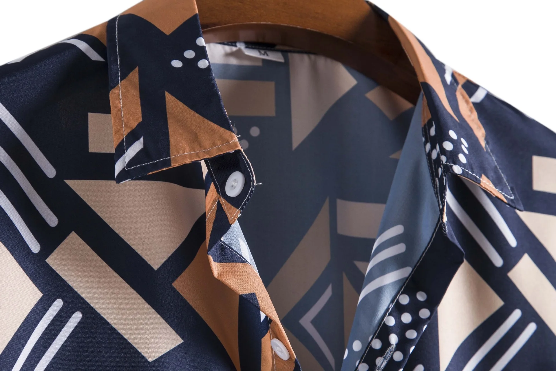  3D-печатная мужская модная повседневная рубашка с лацканом в гавайском стиле с короткими рукавами топ свободный и дышащий свежий пляж Изображение 5 