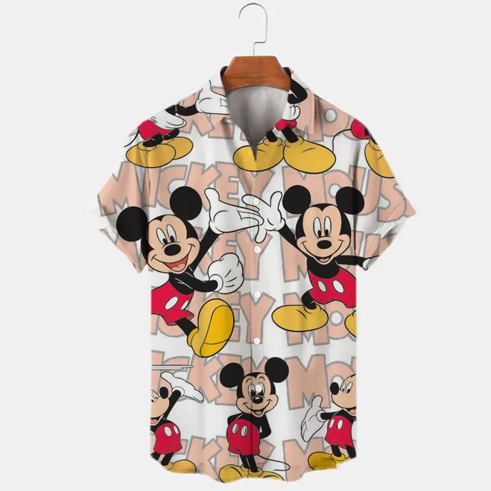 3D-печатный Дисней Дональд Дак Микки Маус Рубашка с принтом Мужская рубашка Летняя мода весна Лето