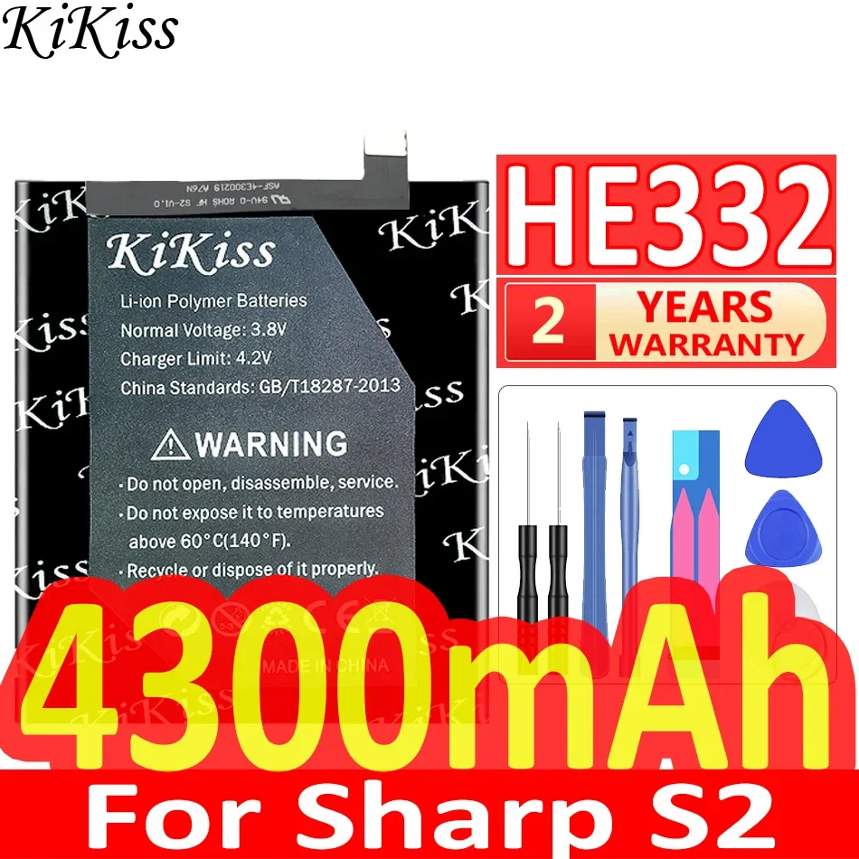 4300 мАч KiKiss Мощный аккумулятор HE332 для Sharp S2 Fs8010 Aquos S2 FS8018 S3 Mini S3mini Аккумуляторы для мобильных телефонов