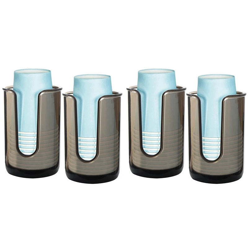 4X пластиковый одноразовый держатель для хранения бумажных стаканчиков, пластиковые чашки для полоскания рта дозатор для ванной комнаты Изображение 0 