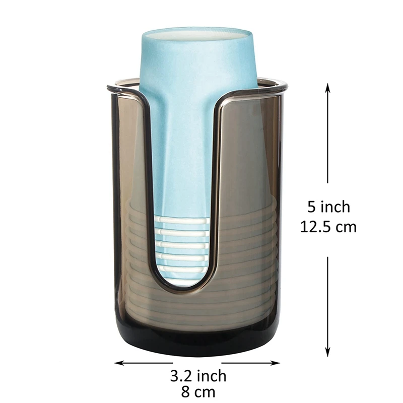4X пластиковый одноразовый держатель для хранения бумажных стаканчиков, пластиковые чашки для полоскания рта дозатор для ванной комнаты Изображение 5 