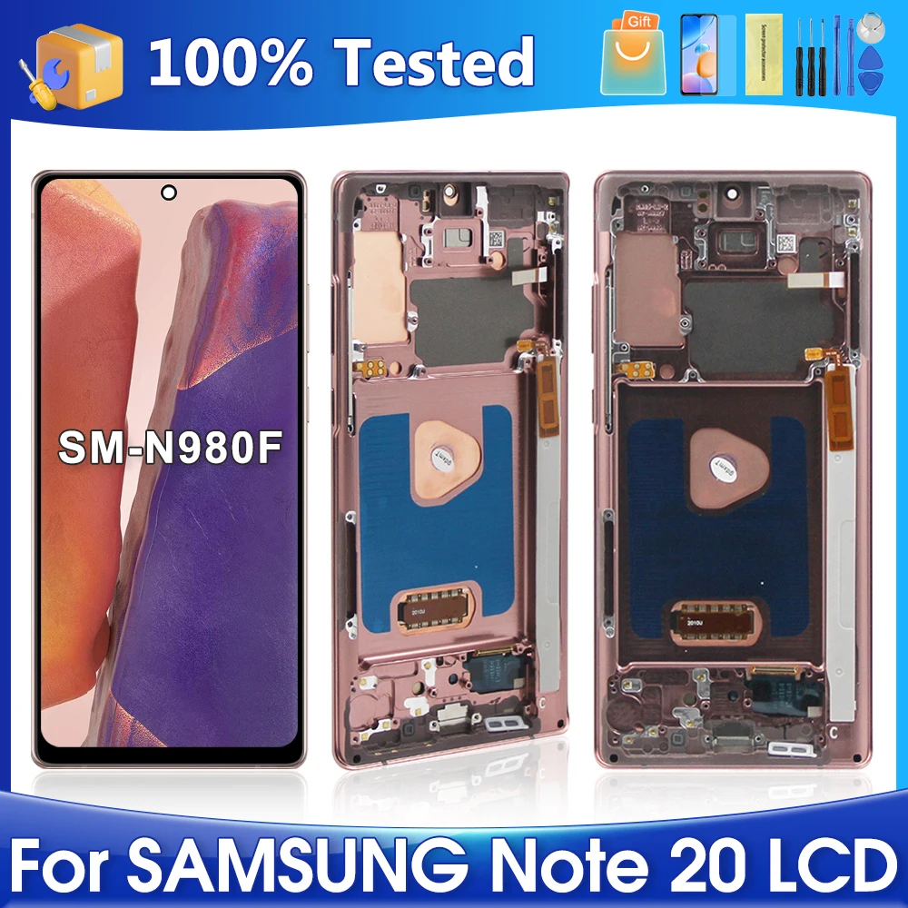 6.7 ''Note 20 для Samsung Supre AMOLED Note20 N980 N980F N980F / DS ЖК-дисплей Сенсорный экран Дигитайзер в сборе Замена