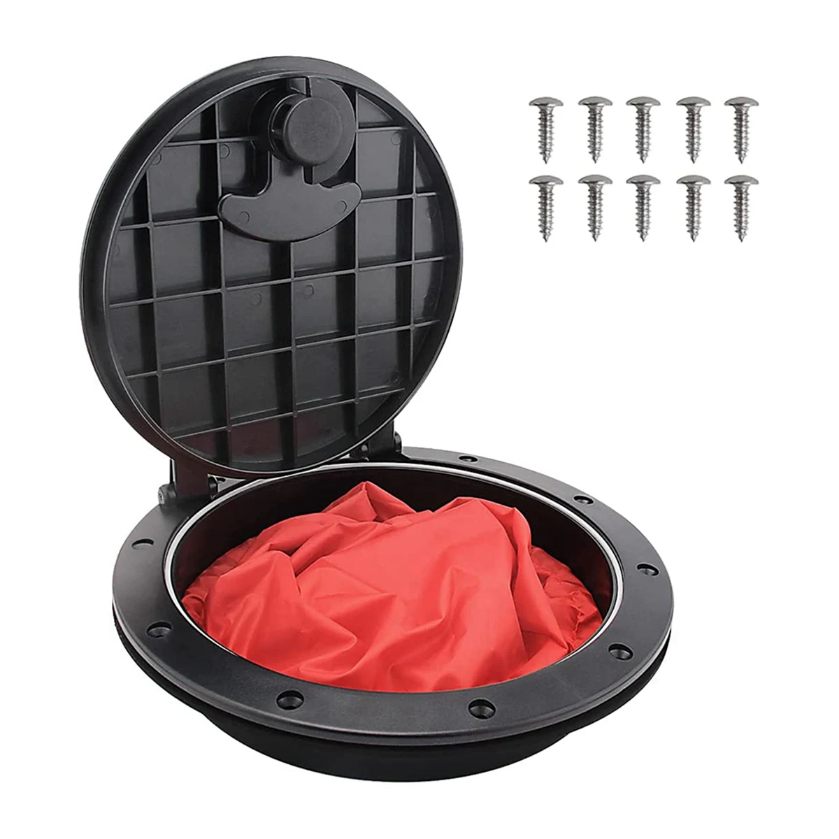 6-дюймовый комплект палубных плит Палубный люк для каяка с сумкой для хранения каяка Лодка Рыболовный такелаж Черный