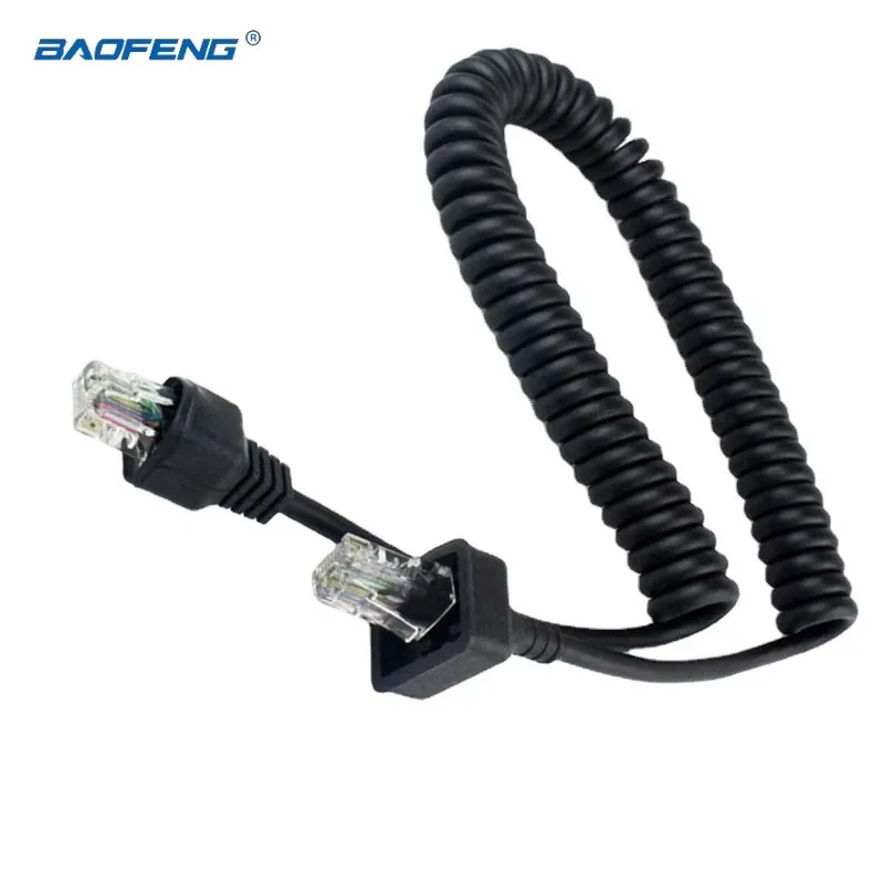8-контактный динамик PTT Микрофон Микрофонный кабель для Kenwood TM281 / TM481 / TM271 / TM471A / TK-863G TK-868 768G TK-760 Радио Baofeng Аксессуар
