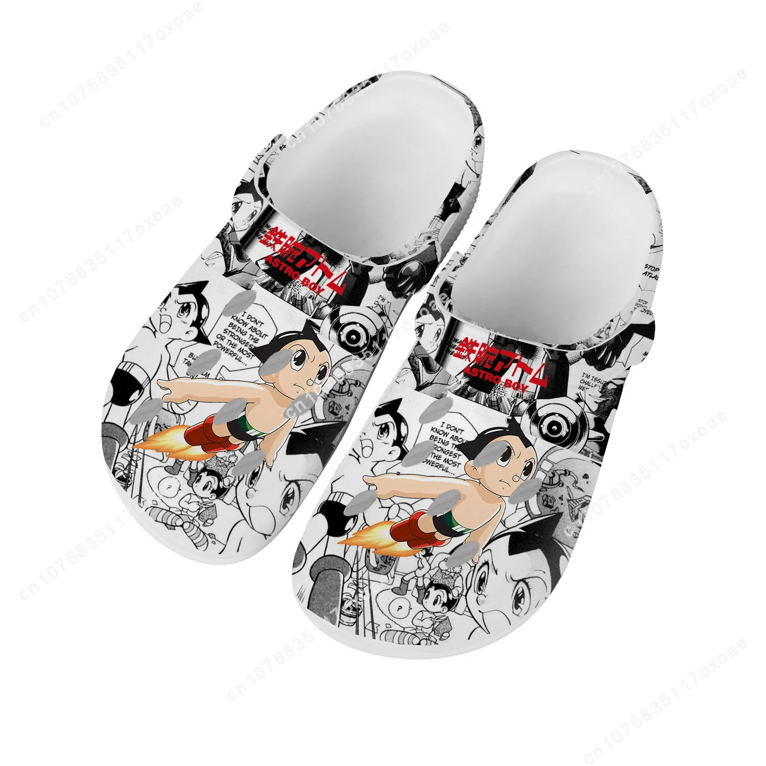 Astro Boy Home Clog Мужские Женщины Молодежь Мальчик Девочка Сандалии Tetsuwan Atomu Обувь Сад Изготовленная на заказ дышащая обувь Пляжная дыра Тапочки