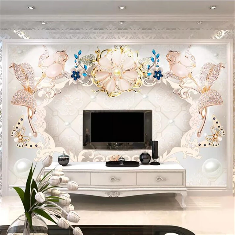 beibehang Пользовательские обои 3D фрески высокого класса ювелирные изделия драгоценный камень интерьер стена 5d украшение картина обои 8d papel de parede