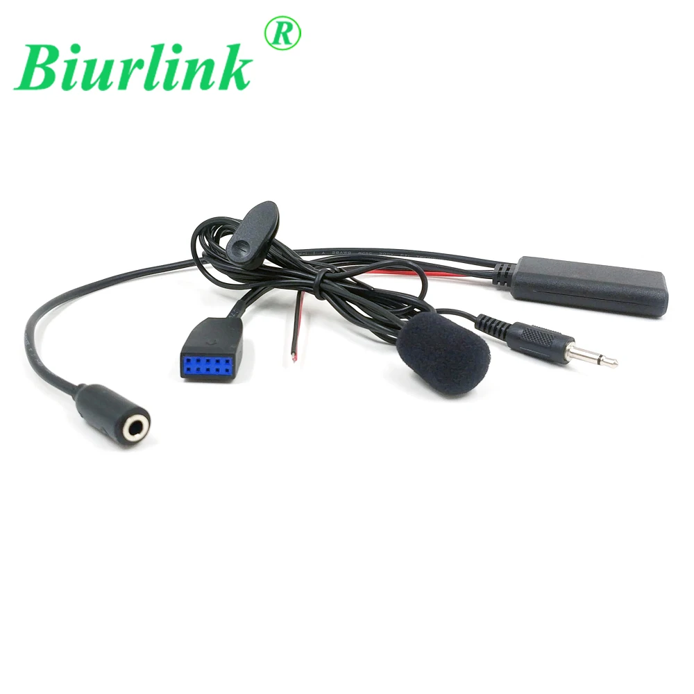 Biurlink 150CM 10Pin Авторадио Bluetooth Микрофон AUX IN 3,5 мм Аудио Кабель Адаптер Для BMW E46 3 Series 2002-2006 Бизнес CD