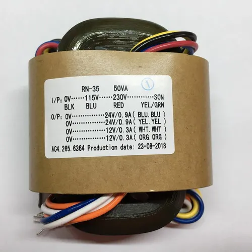 DIY Ламповый усилитель типа R Трансформатор 50 Вт 170 В x 6,3 В Звук Аудио CD-плеер Hi-Fi Dual 24 В 12 В