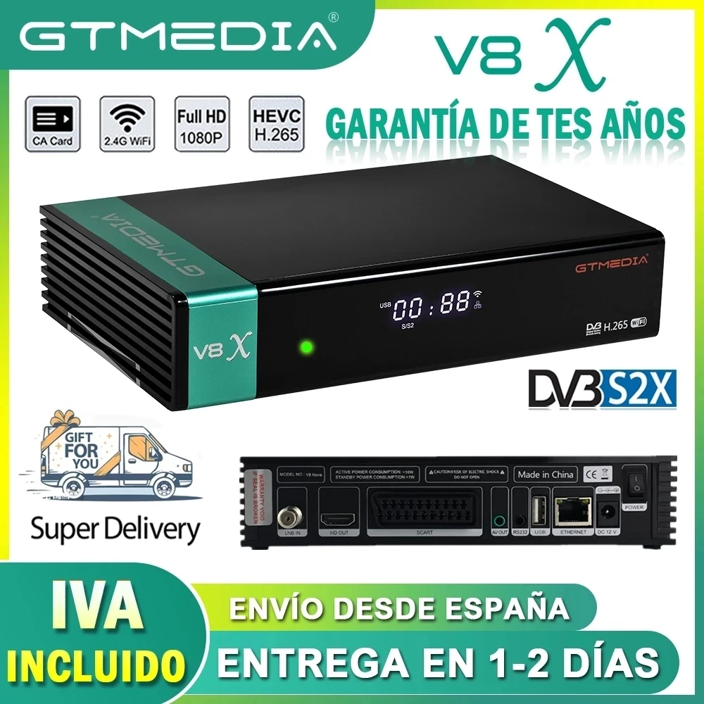 GTMEDIA V8X mars Спутниковый ТВ-ресивер DVB S/S2/S2X 1080P HD Встроенный слот для карты 2.4G WIFI CA 2.4G Wifi Smart Media Приставка