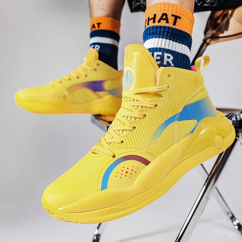 IEAGO Баскетбольные кроссовки для мужчин Спортивная обувь на открытом воздухе Женская дышащая обувь для бега с высоким верхом Изображение 3 