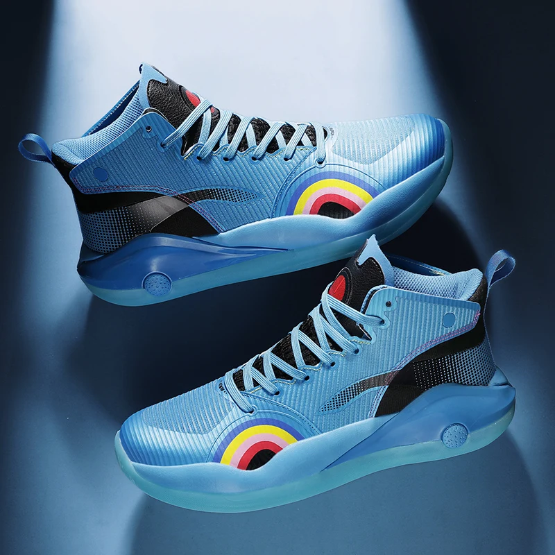 IEAGO Баскетбольные кроссовки для мужчин Спортивная обувь на открытом воздухе Женская дышащая обувь для бега с высоким верхом Изображение 4 