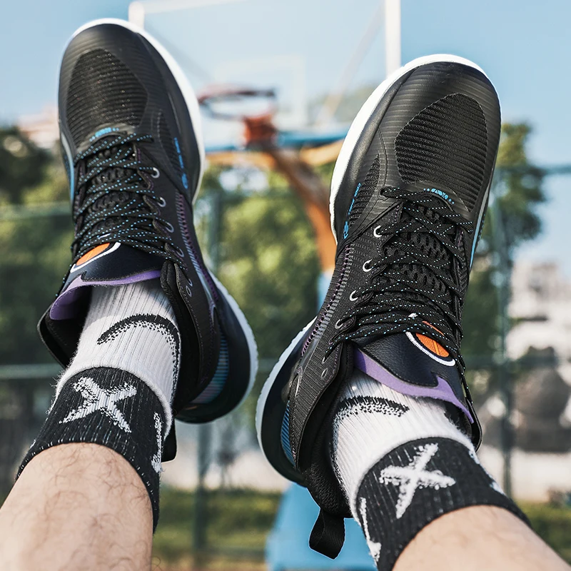 IEAGO Баскетбольные кроссовки для мужчин Спортивная обувь на открытом воздухе Женская дышащая обувь для бега с высоким верхом Изображение 5 