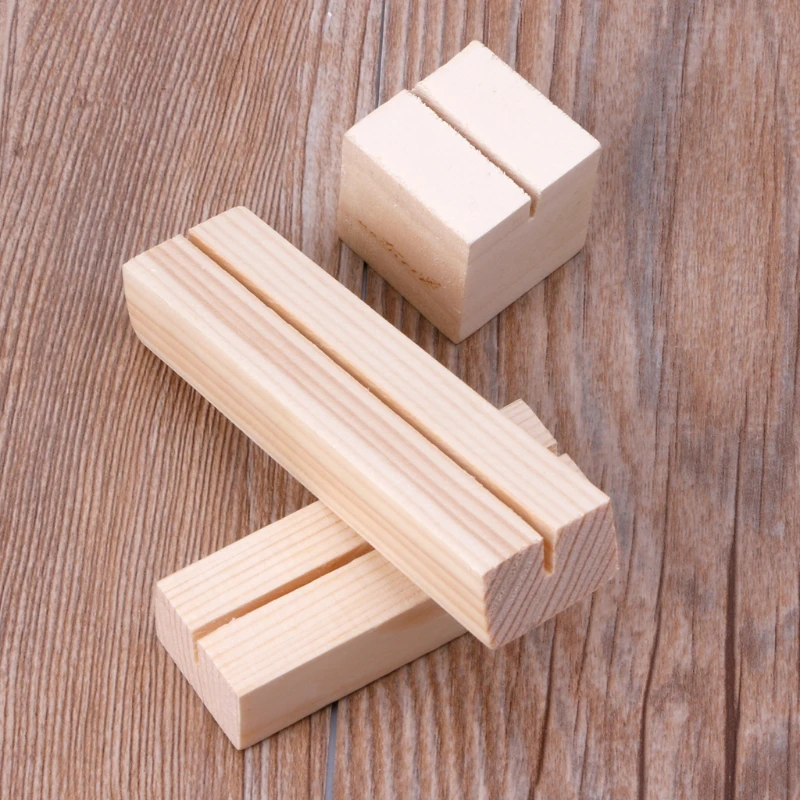 ioio Простые деревянные держатели для карт Прямоугольный номер стола Подставки для свадебного стола