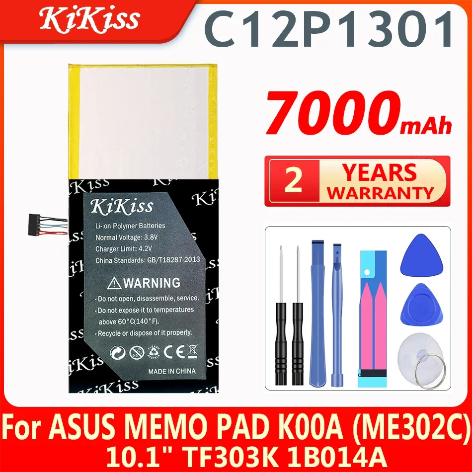 KiKiss 7000mAh C12P1301 Аккумулятор для ноутбука ASUS Для MEMO PAD K00A (ME302C) Для MemoPad 10.1