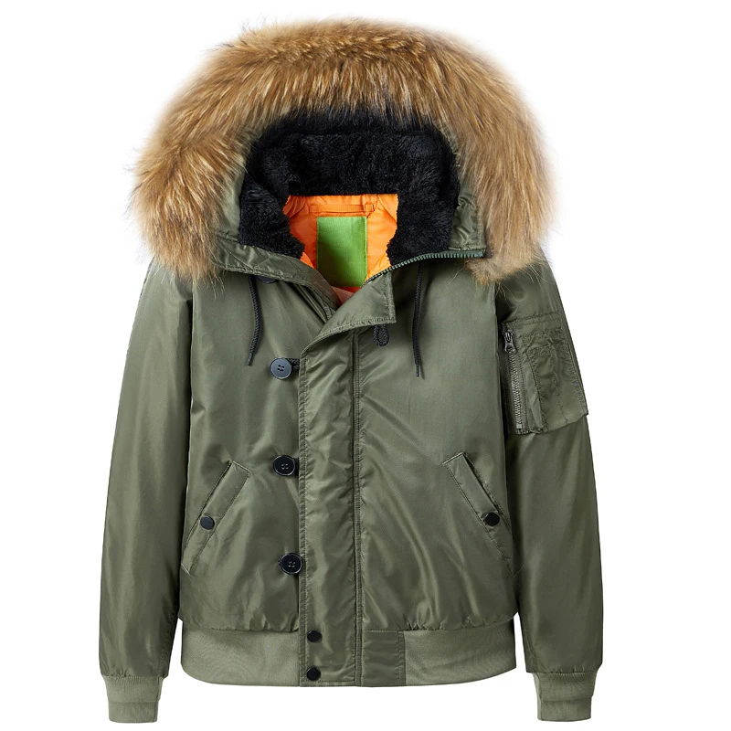 MA1 Пилотная куртка для мужчин Тактические куртки с подогревом Морозостойкая хлопчатобумажная одежда Мужское зимнее пальто с утолщенным меховым воротником