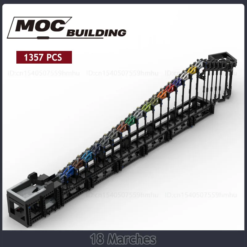 Modular 18 Marches Build GBC Moc Building Blocks Technology Bricks Наука Развивающие игрушки DIY Сборка Модель Головоломка Подарки