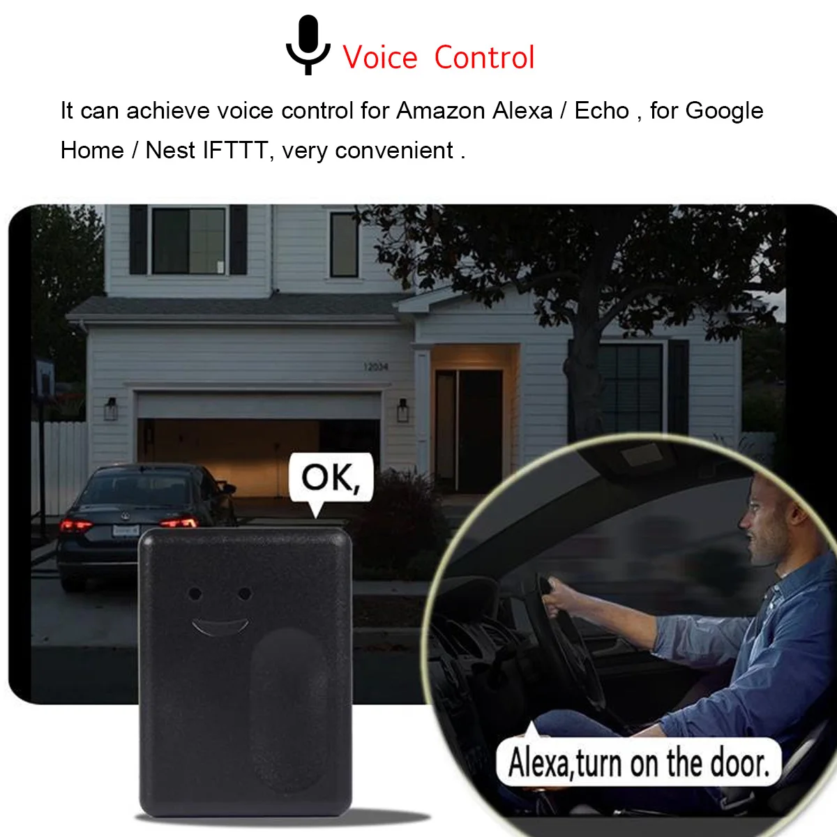 Tuya WiFi Smart Switch Контроллер открывания гаражных ворот APP Пульт дистанционного управления Таймер Голосовое управление Работа Alexa Google Умный дом Изображение 3 