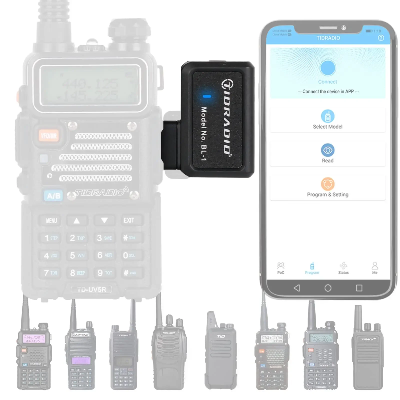  Walkie Talkie Беспроводной программатор Телефон Программирование приложения для Baofeng UV 5R BF-888S Несколько моделей Без драйвера Проблема с драйвером Кабель Любительское радио