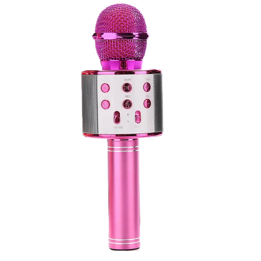 Ws858 Bluetooth Беспроводной микрофон Динамик Ручной караоке Профессиональный динамик Домашний Ktv Ручной микрофон