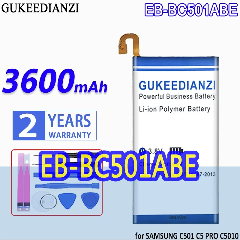 Аккумулятор высокой емкости GUKEEDIANZI EB-BC501ABE EBBC501ABE 3600 мАч для SAMSUNG C501 C5 Pro C5010 Изображение 0 