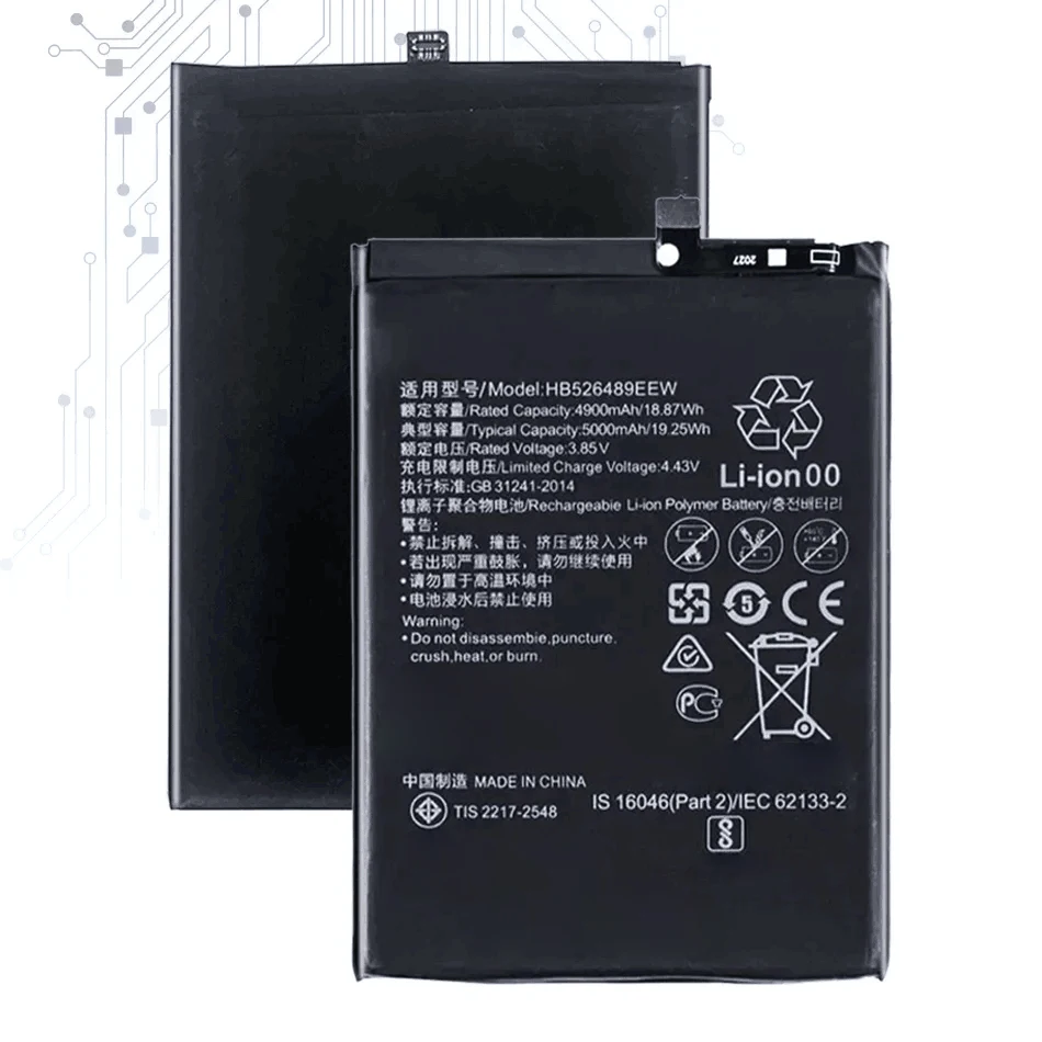 Аккумулятор мобильного телефона HB526489EEW 5000 мАч для Huawei Honor 9A Changwan 9A Enjoy 10e Bateira Изображение 1 