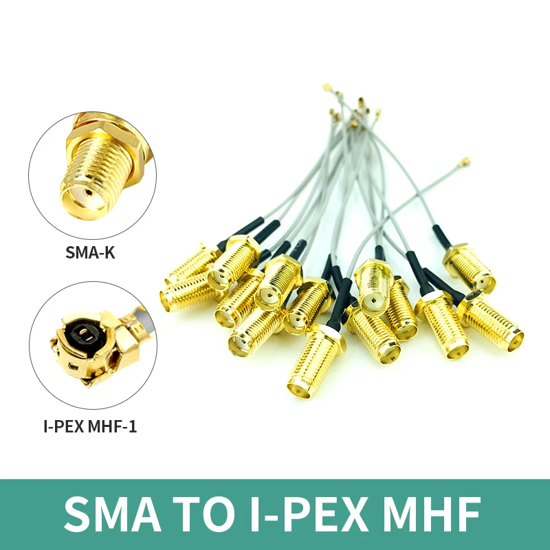антенна Удлиненный фидер с адаптером SMA Гнездо на IPEX Разъем IPX Расширяемый кабельУдлинительный провод I-PEX MHF Изображение 0 