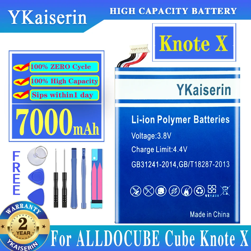 Батарея для планшетного ПК ALLDOCUBE Cube Knote X & Pro Kubi KnoteX New Li-Po Rechargeable Replacement I1302-2871185-2S 7000mAh Изображение 0 