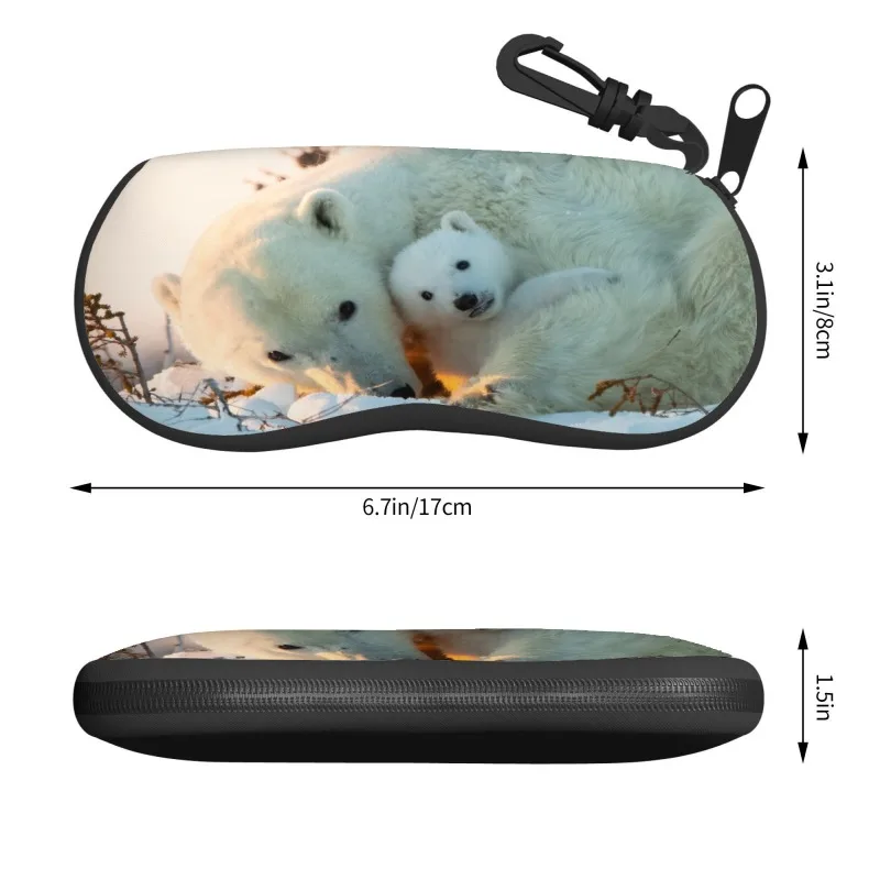 белый медведь животное чехол для очков солнцезащитная сумка сумка для очков с принтом мягкая оболочка чехол для хранения очков для мужчин и женщин