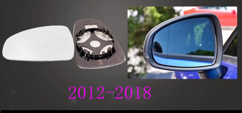  Боковой вид Объектив заднего зеркала Настроить для Audi A1 2012-2018 2019 Белое зеркало Синее стекло с подогревом Светодиодный указатель поворота Большое зрение
