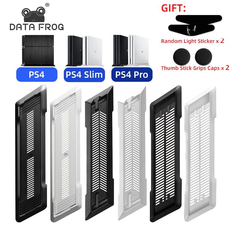 Вертикальная подставка DataFrog для PS4 / PS4 Pro / PS4 Тонкая консоль Док-станция Опора Базовый держатель для аксессуаров PS4
