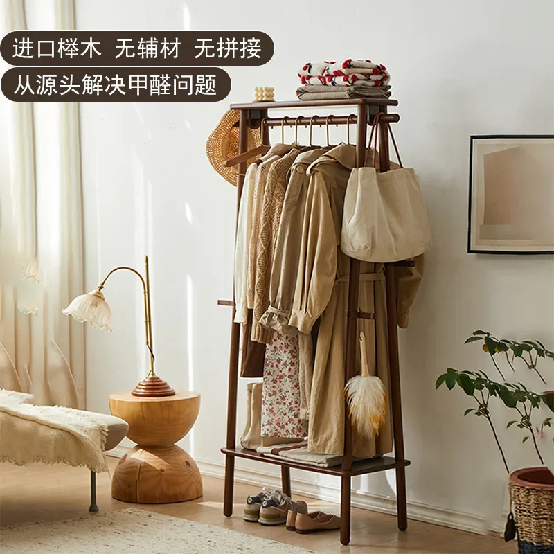Вешалка для одежды из массива дерева, вешалка для одежды в спальне от пола до потолка, простое хранение из светлого роскошного бука, вешалка для одежды, ho