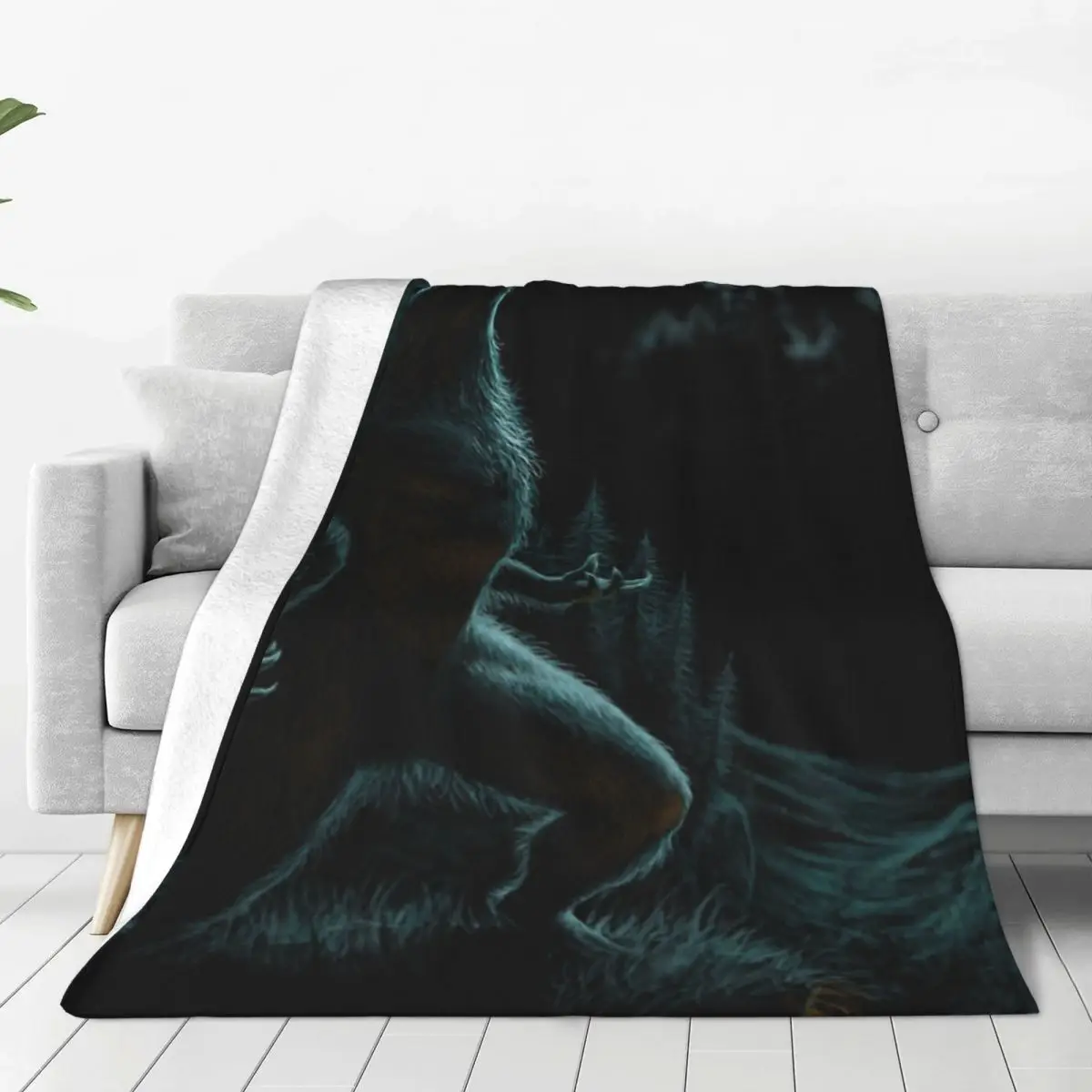Вой оборотня Одеяло Покрывало на кровати Комплект кровати Чехол для дивана Диван-кровать Изображение 0 