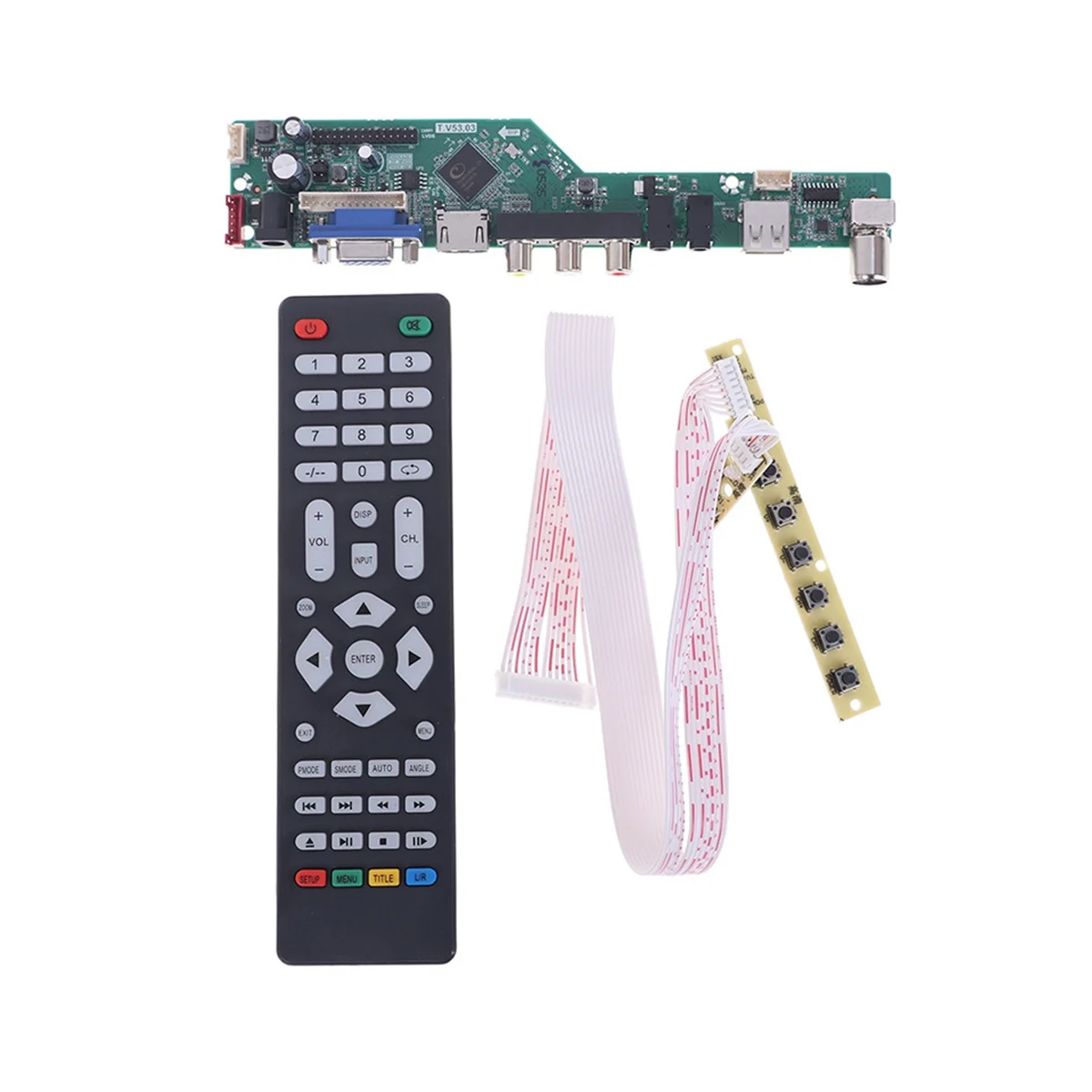 Высококачественный T.V53.03 Универсальный контроллер ЖК-телевизора Плата драйвера V53 Аналоговый ТВ TV/AV/PC/HD/USB Материнская плата A Изображение 2 