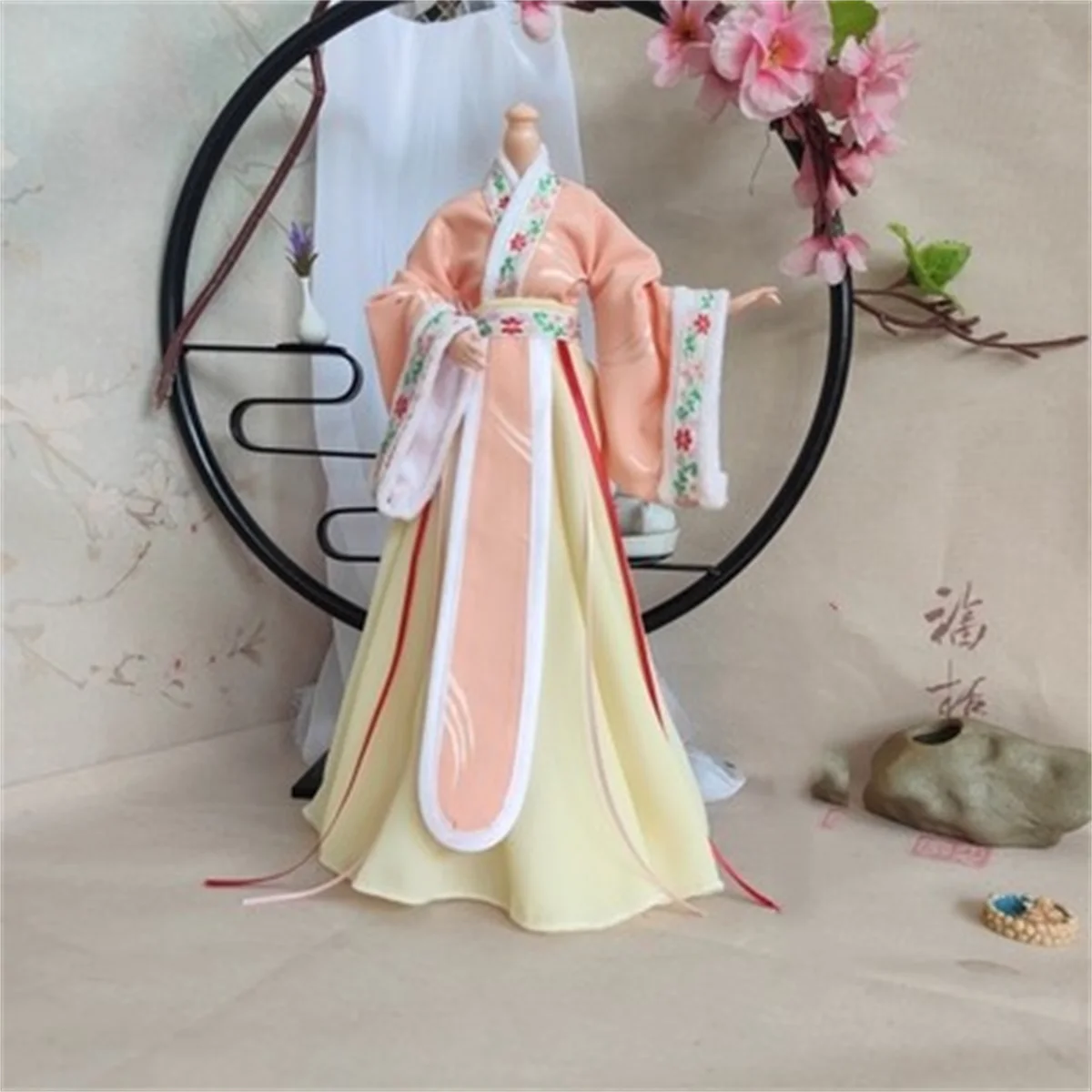 длинное платье в масштабе 1/6 женский китайский наряд ханьфу древний костюм юбка одежда косплей кукла модель fit солдат фигурка