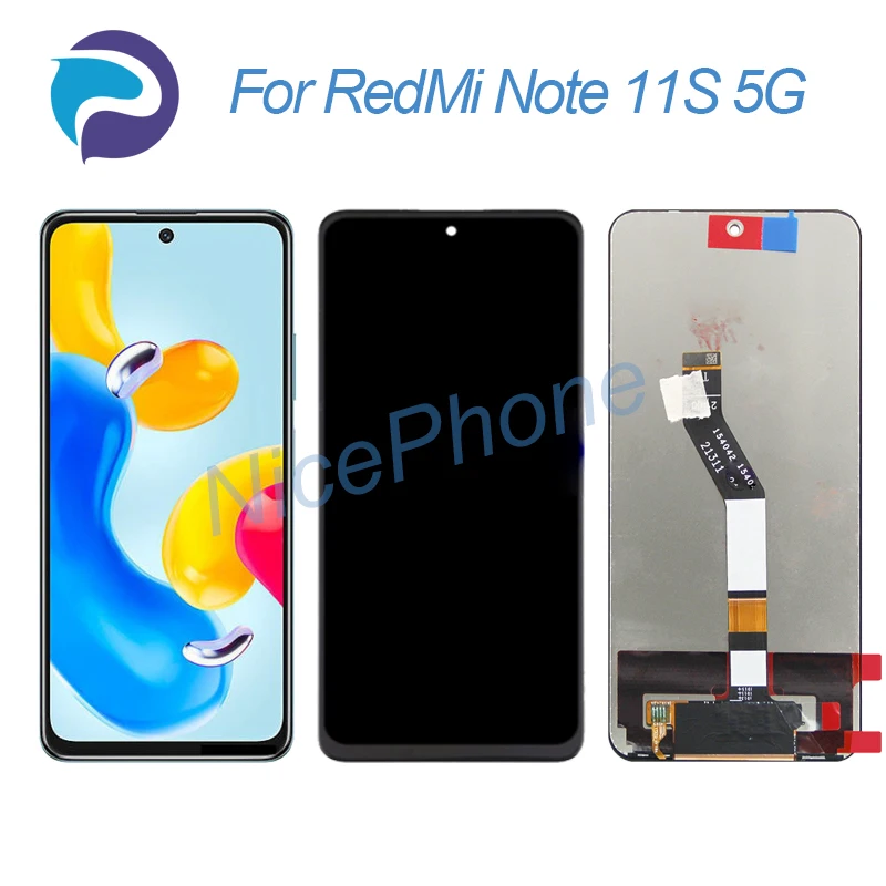 Для RedMi Note 11S 5G ЖК-дисплей Замена дигитайзера с сенсорным экраном 6,6 дюйма 22031116BG Для RedMi Note 11S 5G Дисплей ЖК-дисплей