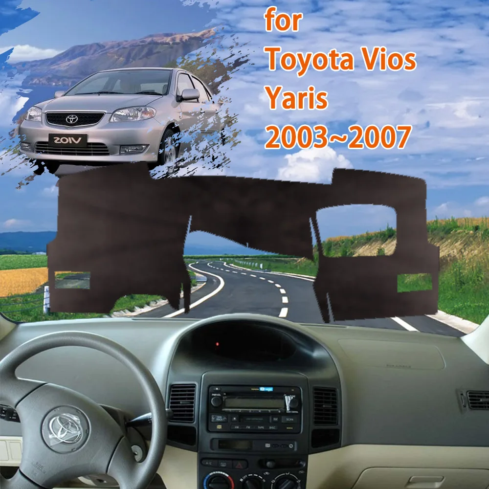 для Toyota Vios Yaris XP40 2003 2004 2005 2006 2007 Автомобильные аксессуары Крышка приборной панели Накладка Солнцезащитный козырек Коврик для приборной панели Противогрязный коврик