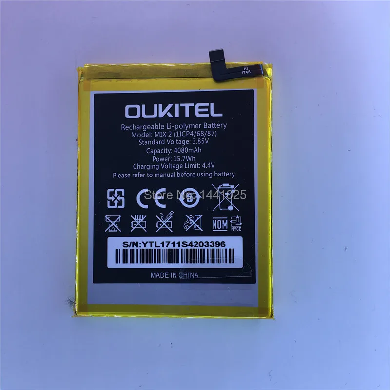 Для аккумулятора OUKITEL mix 2 4080 мАч Длительное время работы в режиме ожидания Аккумулятор для мобильного телефона Высококачественные мобильные аксессуары OUKITEL Изображение 0 