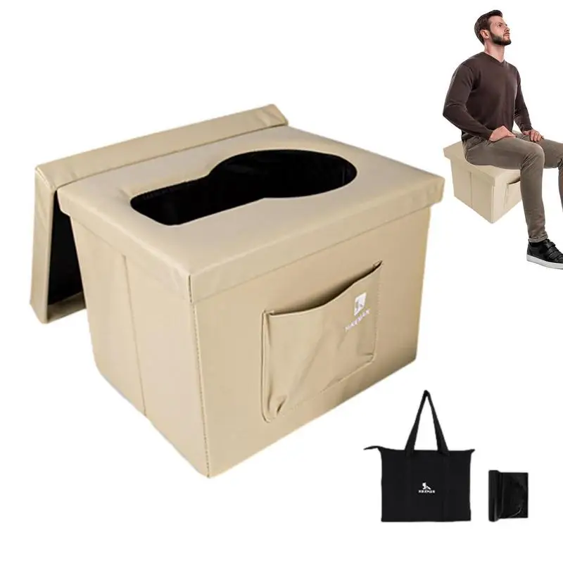  Дорожный горшок для взрослых с сумкой для переноски Портативное сиденье для унитаза Снаряжение для кемпинга Must Haves Складной туалет для кемпинга на открытом воздухе