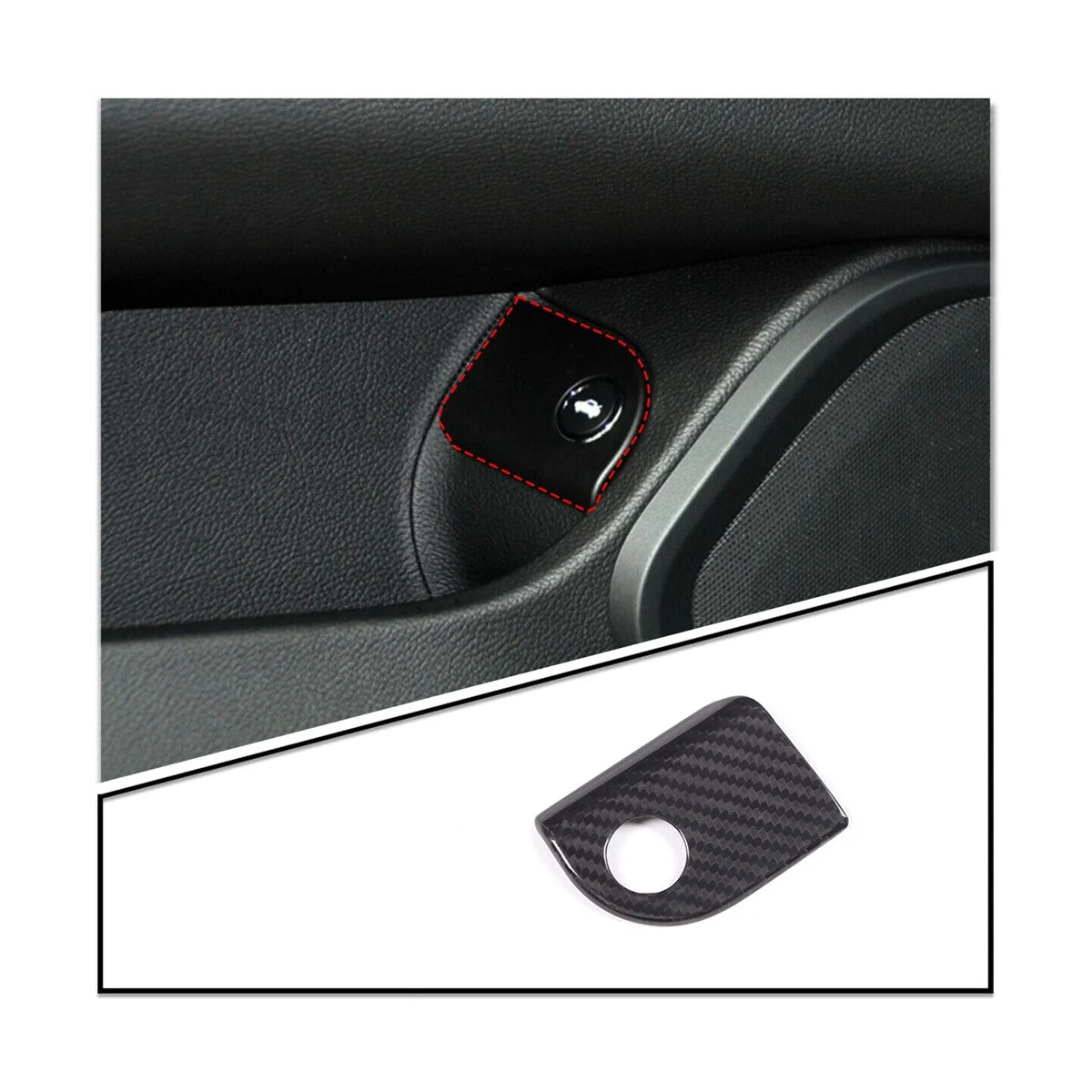 Карбоновое волокно Багажник Переключатель Рамка Крышка Отделка Отделка Для Maserati Ghibli 2014-2019 Аксессуары для интерьера Изображение 0 