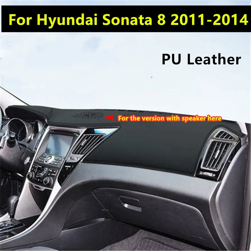  Кожа из искусственной кожи Крышка приборной панели Pretector Противоскользящий коврик Отделка Коврик для Hyundai Sonata 8 2011 2012 2013 2014