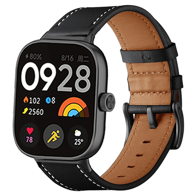 Кожаный ремешок для Xiaomi Redmi Watch 4 Ремешок для смарт-часов Замена металлического интерфейса Correa Браслет Redmi Watch4 браслета Аксессуары