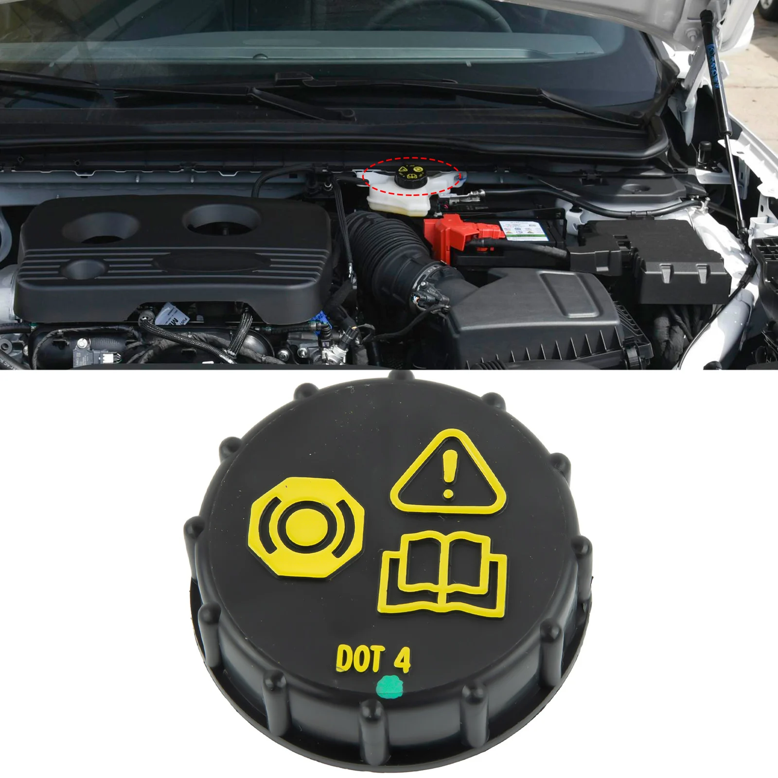  Крышка бака тормозной жидкости для Ford Focus MK2 MK3 2005-2014 Mk4 6M512162AA Запасные части Изображение 0 