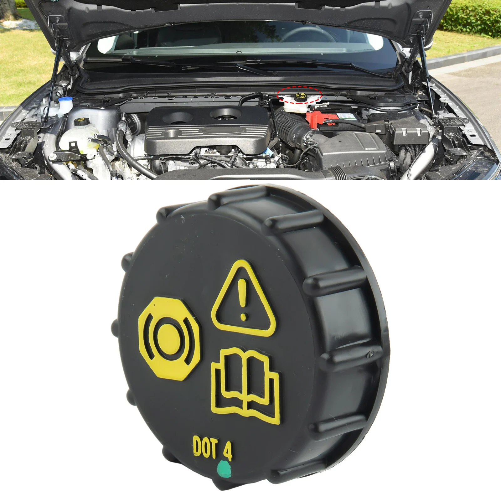  Крышка бака тормозной жидкости для Ford Focus MK2 MK3 2005-2014 Mk4 6M512162AA Запасные части Изображение 1 