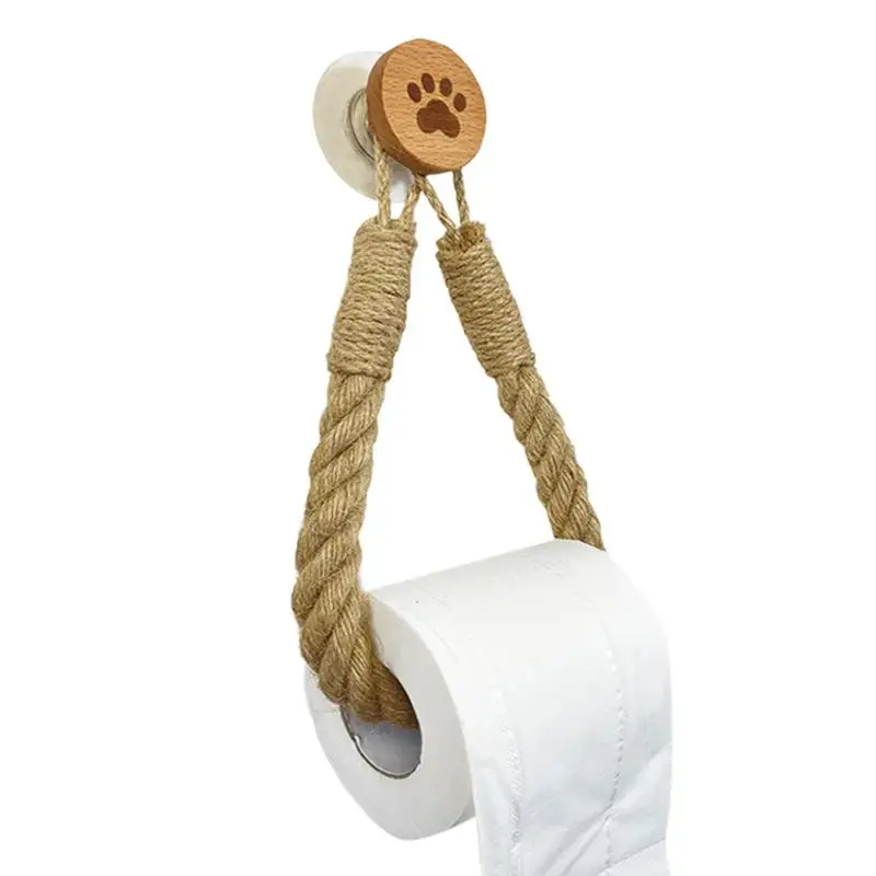 Морской держатель для туалетной бумаги Натуральный веревочный держатель для туалетной бумаги Винтажный крючок для полотенец ручной работы Стойка для туалетной бумаги Изображение 1 