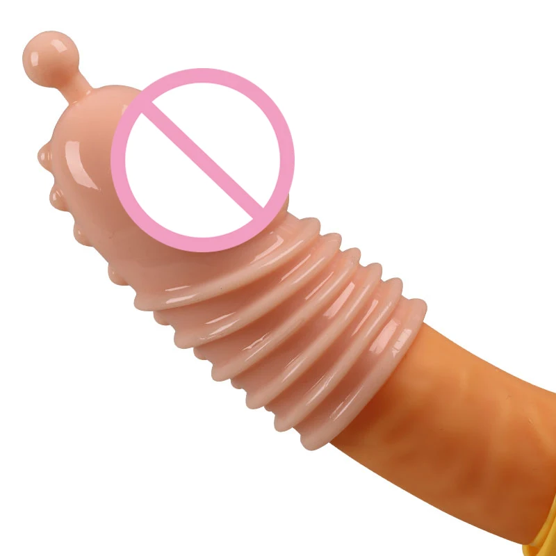  Мужское кольцо для рукава пениса Многоразовые мужские прозрачные секс-игрушки с задержкой блокировки головки уменьшают чувствительность чехла для члена Эротическая игрушка для взрослых