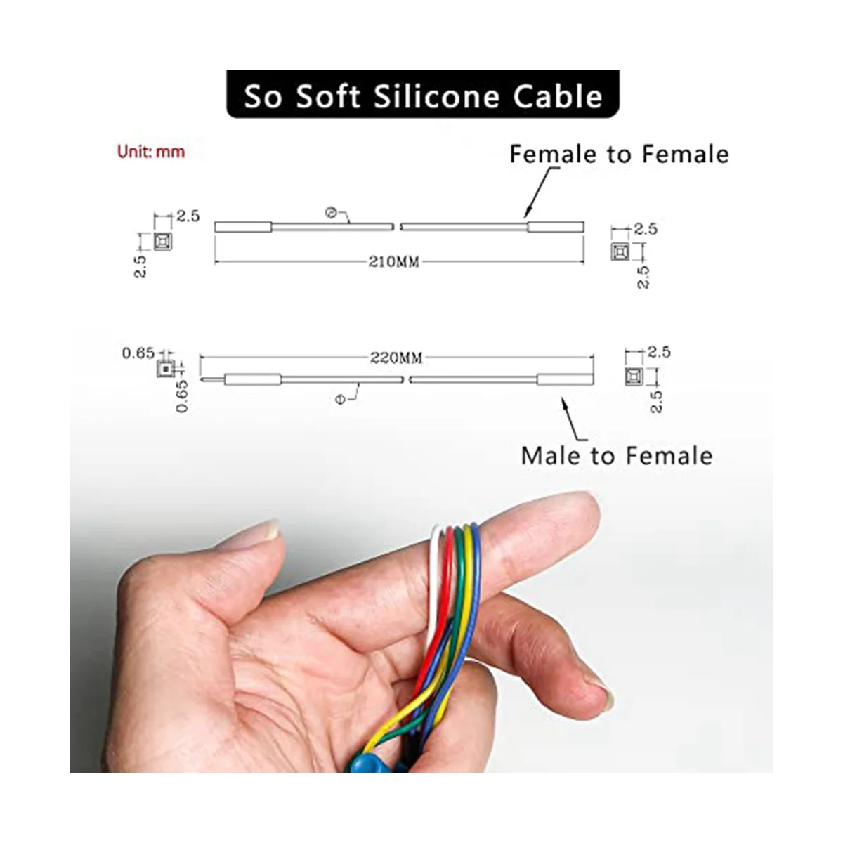  Набор измерительных проводов, Est Hook Clips Силиконовые перемычки Провода Кабель для электрических испытаний логического анализатора Изображение 3 